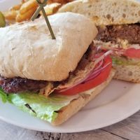 Beyond burger.   It was all vegan.  Tasty. at Key Largo Conch House in Key Largo