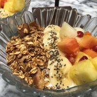 iogurte + granola  at Amélia Lisboa in Lisbon