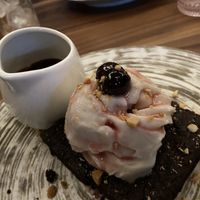 Brownie and ice cream   at Planta in Bethesda