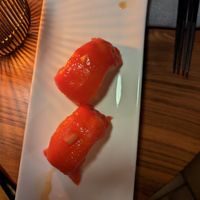 Vegan sushi with watermelon filling in for raw fish at Planta in Bethesda