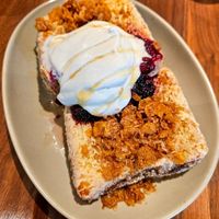 French Toast: Corn flake granola, berry compote, maple syrup at Planta in Bethesda