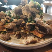 Chick'n & Waffle; the most amazing crispy mushrooms you could possibly imagine! at Planta in Bethesda