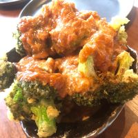 Bang Bang Brocolli, sweet chili peanut sauce-ohhhh how delicious! I could eat this daily! at Planta in Bethesda