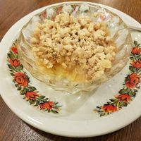 Apple crumble at Pizzéria Agapè in Nantes