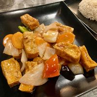 Sweet & sour tofu with "stir fried rice"  at Jalan Jalan - Maybe closed in Sligo