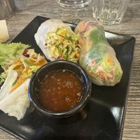 Rice paper rolls that are nothing but leaves  at Jalan Jalan - Maybe closed in Sligo