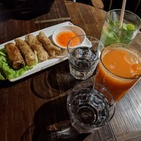 Vegan spring rolls at Pho in Nottingham