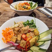 Cauliflower rice stir-fry with tofu TO DIE FOR😍 at Pho in Nottingham