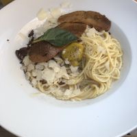 Spagetti carbonara   at Tisch in Vienna