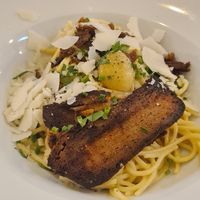 Spaghetti carbonara at Tisch in Vienna