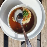 Kaspressknödelsuppe at Tisch in Vienna