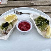 Vegan oysters  at Tisch in Vienna