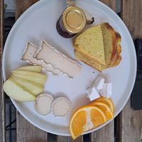 Cheese platter at Tisch in Vienna