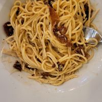 Spaghetti Carbonara at Tisch in Vienna