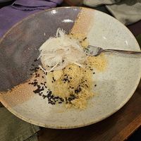 „Dubai“ dumplings with cotton candy   at Tisch in Vienna