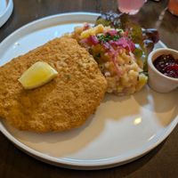 Vegan Schnitzel at Tisch in Vienna