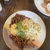 Spaghetti Carbonara with Eierschwammerl   at Tisch in Vienna