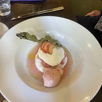 Peach Dessertt  at Tisch in Vienna