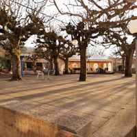 Outdoor seating (in winter) at Guggital in Zug