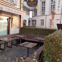 Outdoor seating (might be for bar only) at Gotthärdli am See in Zug