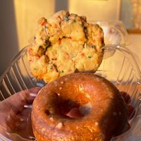 Funfetti cookie and apple pie donut  at Sugar Babe Bakery in Pullman