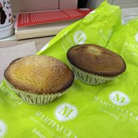 classic pasticciotto and pistachio pasticciotto  at Martinucci Laboratory in Rome