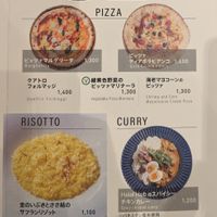 Pizza + V labelling explained at Route 227s' Cafe TOHOKU in Sendai