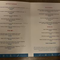 menu december 2022  at ORA in Florence