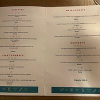 menu june 23  at ORA in Florence