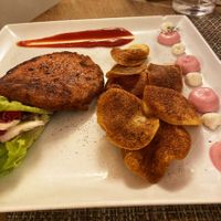 main course: gourmet burger at ORA in Florence