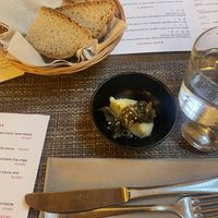 Free bread with mash & mushrooms  at ORA in Florence