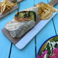 all day brunch burrito at Earthy Picks in Orlando