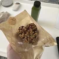 Walnut brownie! Green juice in the back.   at Earthy Picks in Orlando