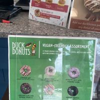 Vegan donut menu  at Duck Donuts in High Point