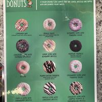 Vegan menu   at Duck Donuts in High Point