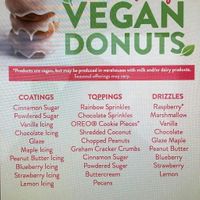 Options  at Duck Donuts in High Point