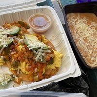 huevos rancheros (to go)  at Del Cielo Tamales in Tucson
