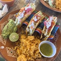 Vegan tacos dorados   at Del Cielo Tamales in Tucson