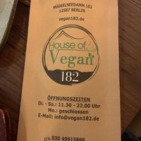   at House of Vegan 182 in Berlin