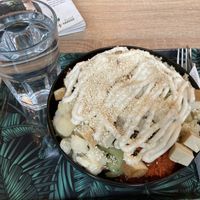 Quinoa, broccoli, hummus, guacamole, tofu and so on.   at Food Garden in Zagreb