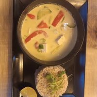 Amazing vegan dish!!! Green curry. The place is 90% vegan. at Food Garden in Zagreb