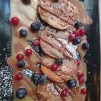 Sweet pancakes were sandy at Food Garden in Zagreb