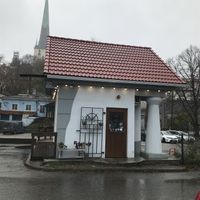 it’s located in this small building next to the old town!   at Värav Coffee and Toast in Tallinn