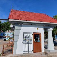 Outside at Värav Coffee and Toast in Tallinn