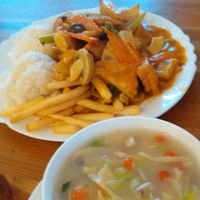 Soup & curry tofu at Huy Vege in Bratislava