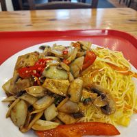 Tofu Saigon with noodles vegan at Huy Vege in Bratislava