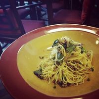 vermicelli with vegan fish at Anotai in Bangkok