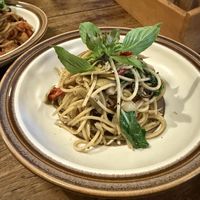 Sun-dried tomatoes and artichoke pasta  at Anotai in Bangkok