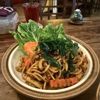 Thai style sweet chili with tofu pasta  at Anotai in Bangkok