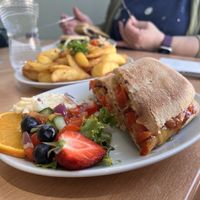 Smoky cheese and chutney panini   at Two the Square in Conwy